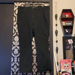 Universal thread black boot cut jeans button up